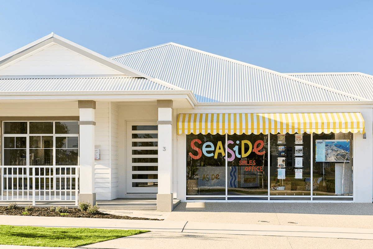 Seaside, Madora Bay, sales office frontage