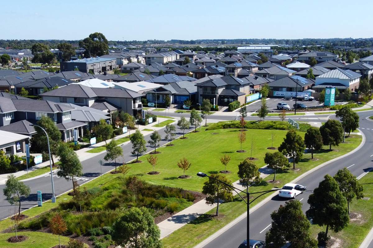 Arcadia, Office looking into the community from an aerial view