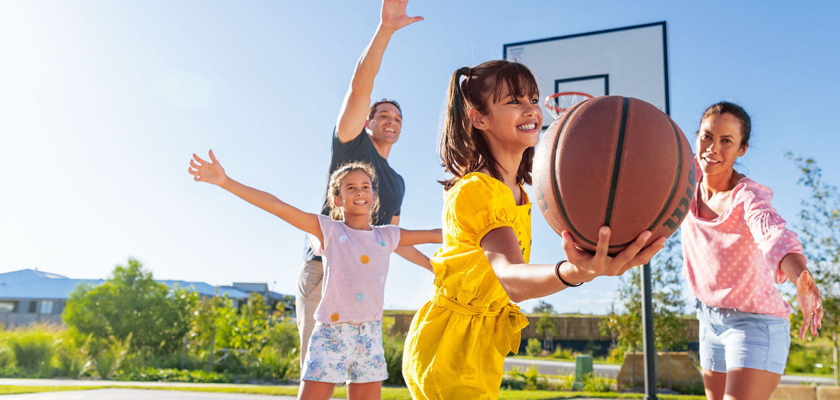 Ripley Valley, Ripley young family playing basketball v2.