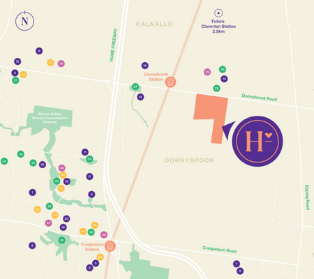 Heartford, Donnybrook location map.
