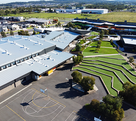 Arcadia, Officer aerial shot of local school