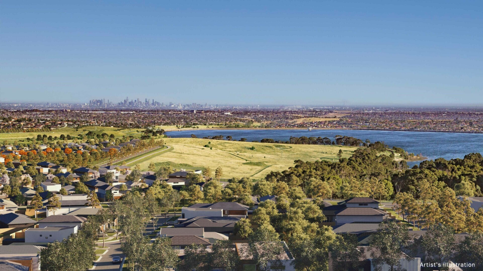 True North, Greenvale artist impression aerial view of estate.