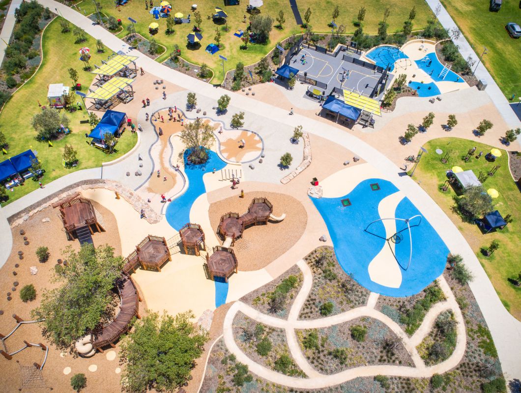 Allara, Eglinton Revolution park aerial view.