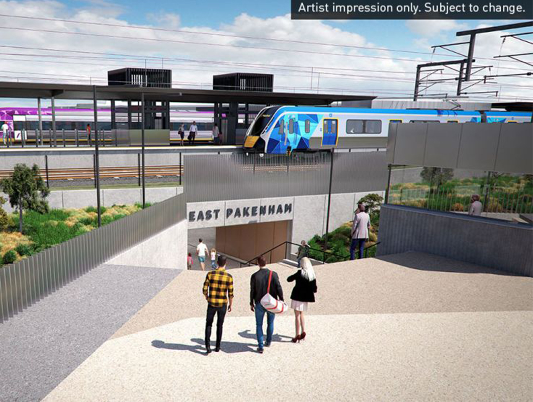 Maple Grove, Pakenham artist impression of train station.