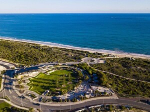 Eden Beach, Jindalee, aerial view of the beach