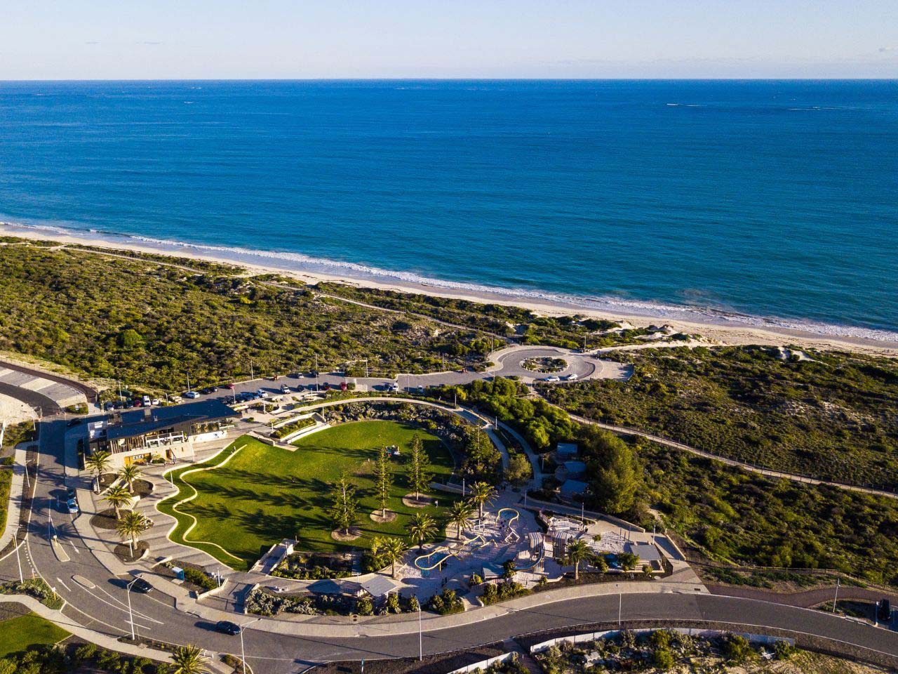 Eden Beach, Jindalee, aerial view of the beach