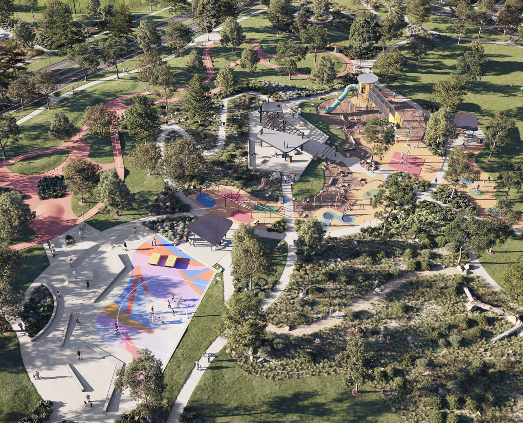 Heartford, Donnybrook artist impression of park landscape.