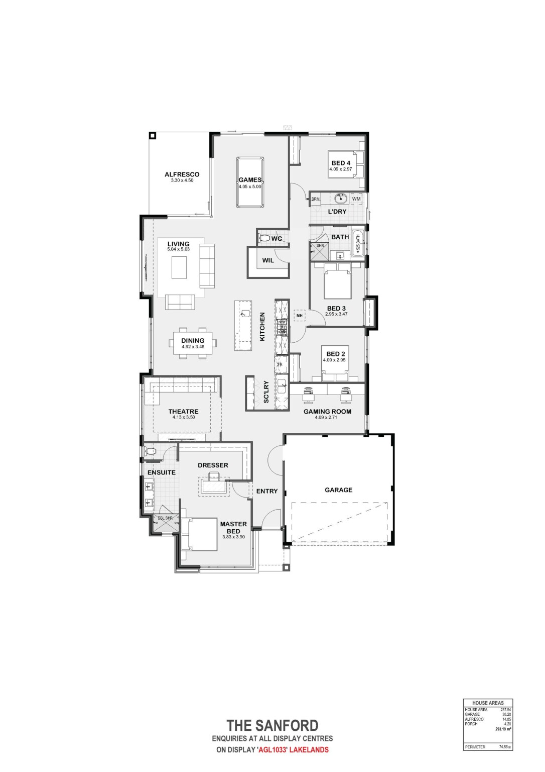 Ocean Hill, Lakelands, Content Living The Sandford Floorplan
