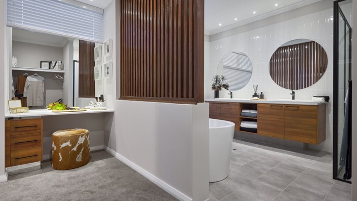 Affordable Living Homes The Palm Springs ensuite and walk in robe