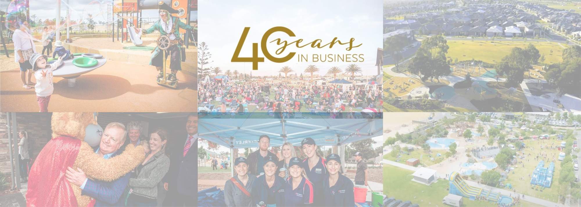 Community Development 40 years in business banner