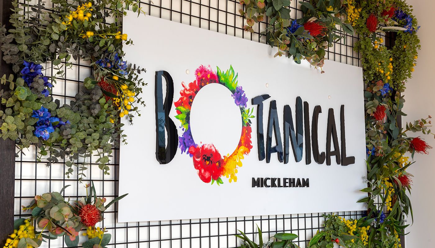 Botanical, Mickleham sign in sales office.