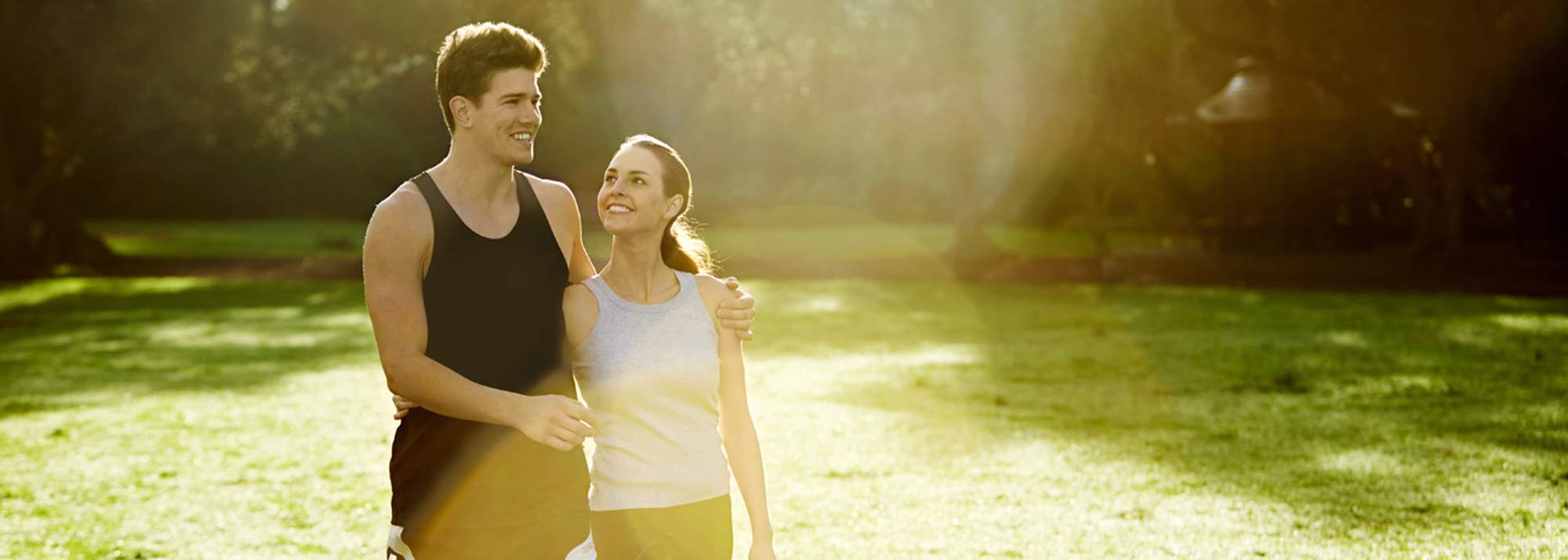 Young couple going for a walk