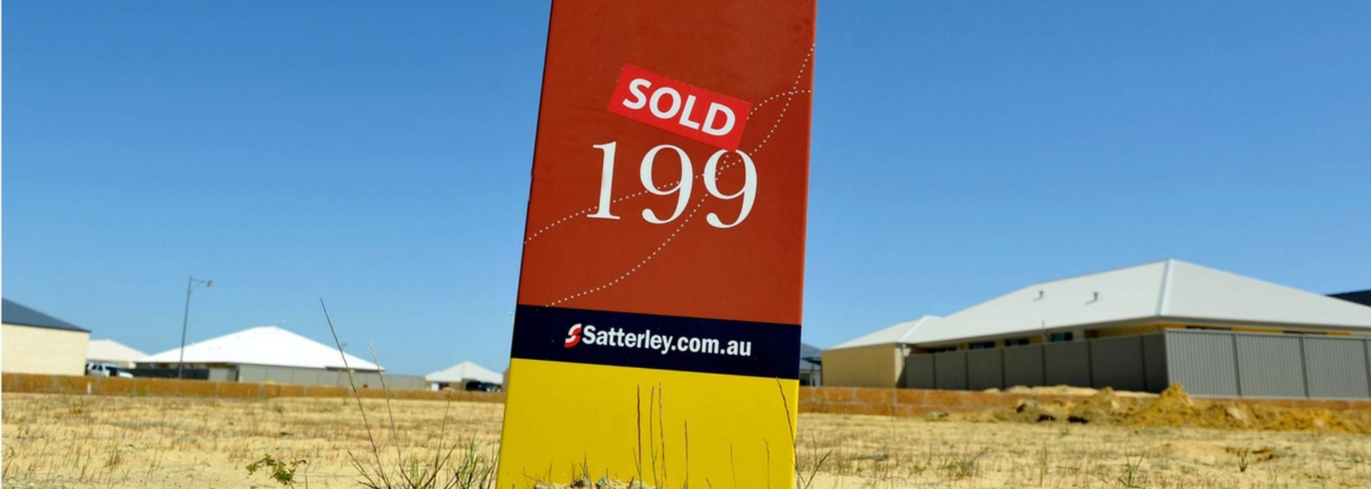 Sold sign at Satterley lot
