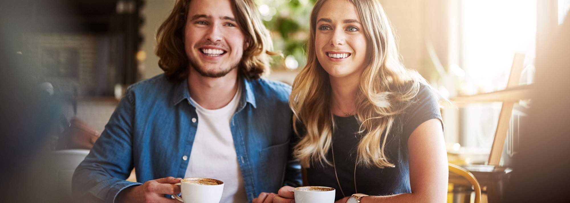 Young couple excited about titled land