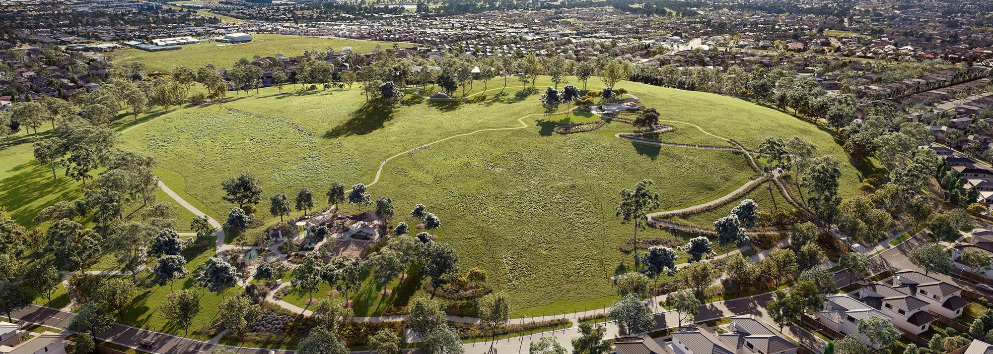 Mt Aitken Reserve aerial view