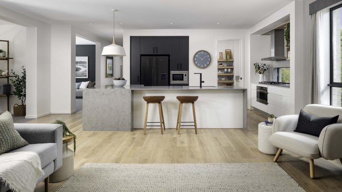 Dennis family homes balmoral kitchen and living