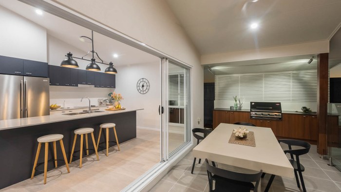 Integrale Homes The Madision outdoor living area