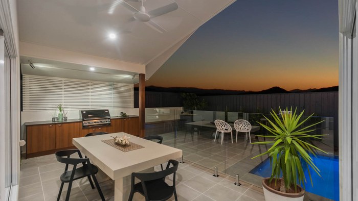 Integrale Homes The Madision outdoor living area
