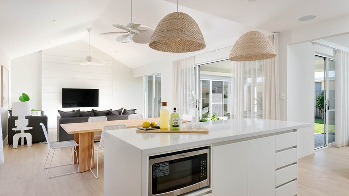 Summit Homes the el mar kitchen and living area
