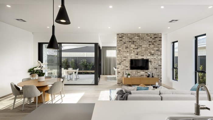 Terrace Homes The Elwood dining, living and kitchen