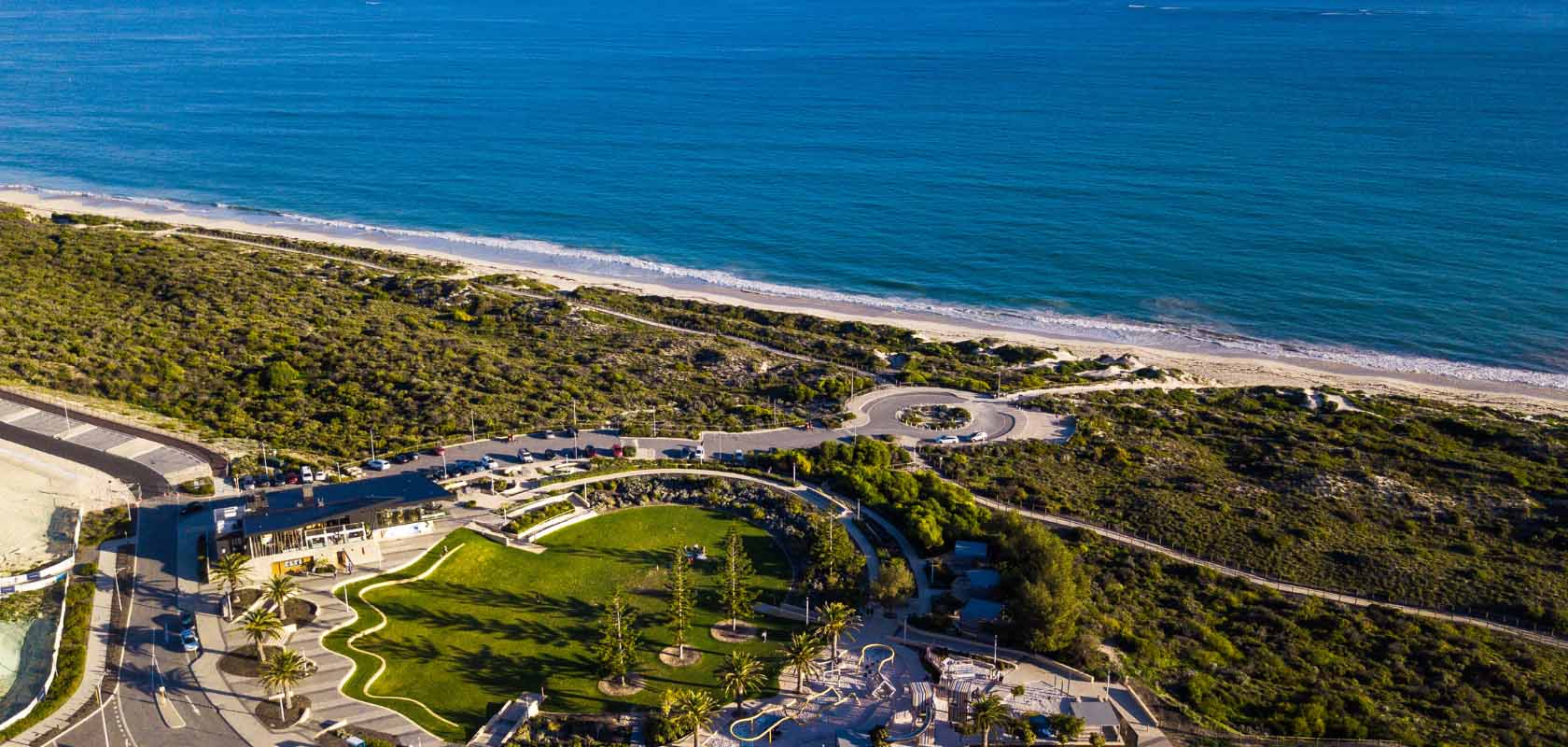 Eden Beach, Jindalee aerial view of The Beach House looking towards the coast
