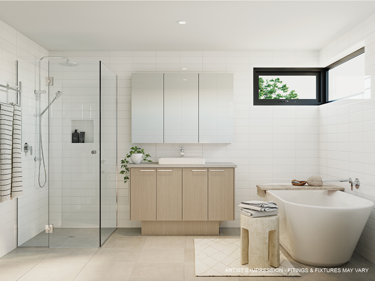 St Helena bathroom caramel artist impression