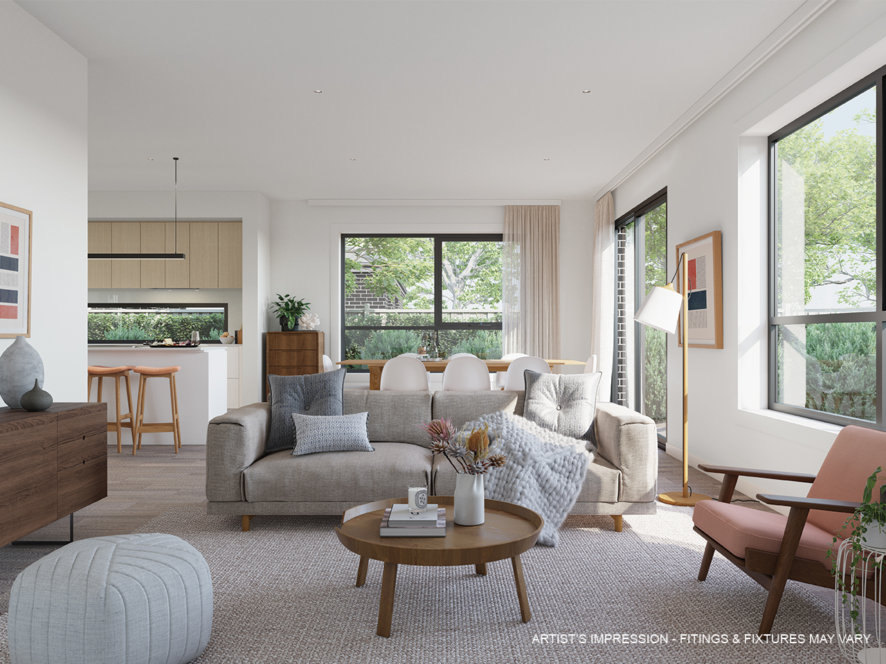 St Helena Living Pepper living room artist impression v2