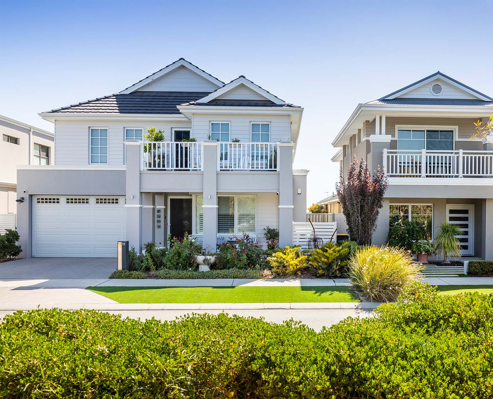 Double storey homes street scape