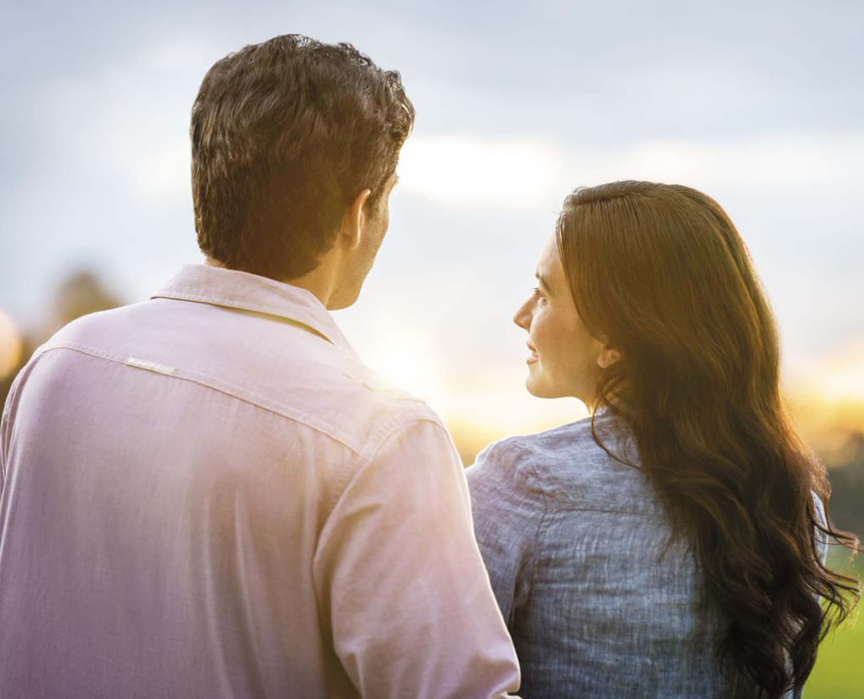 Young couple looking at future ahead