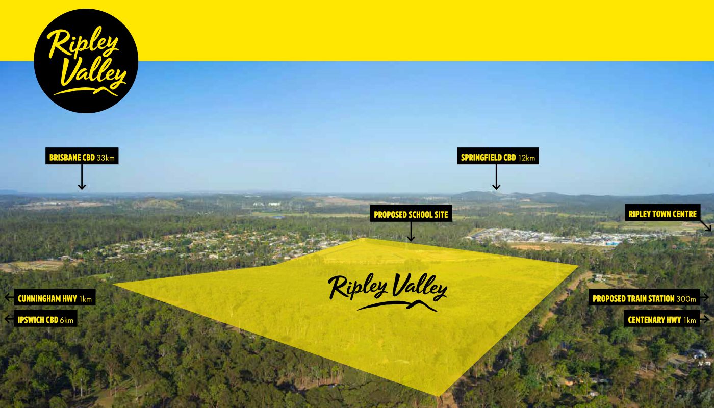 Ripley Valley, Ripley aerial view of location.