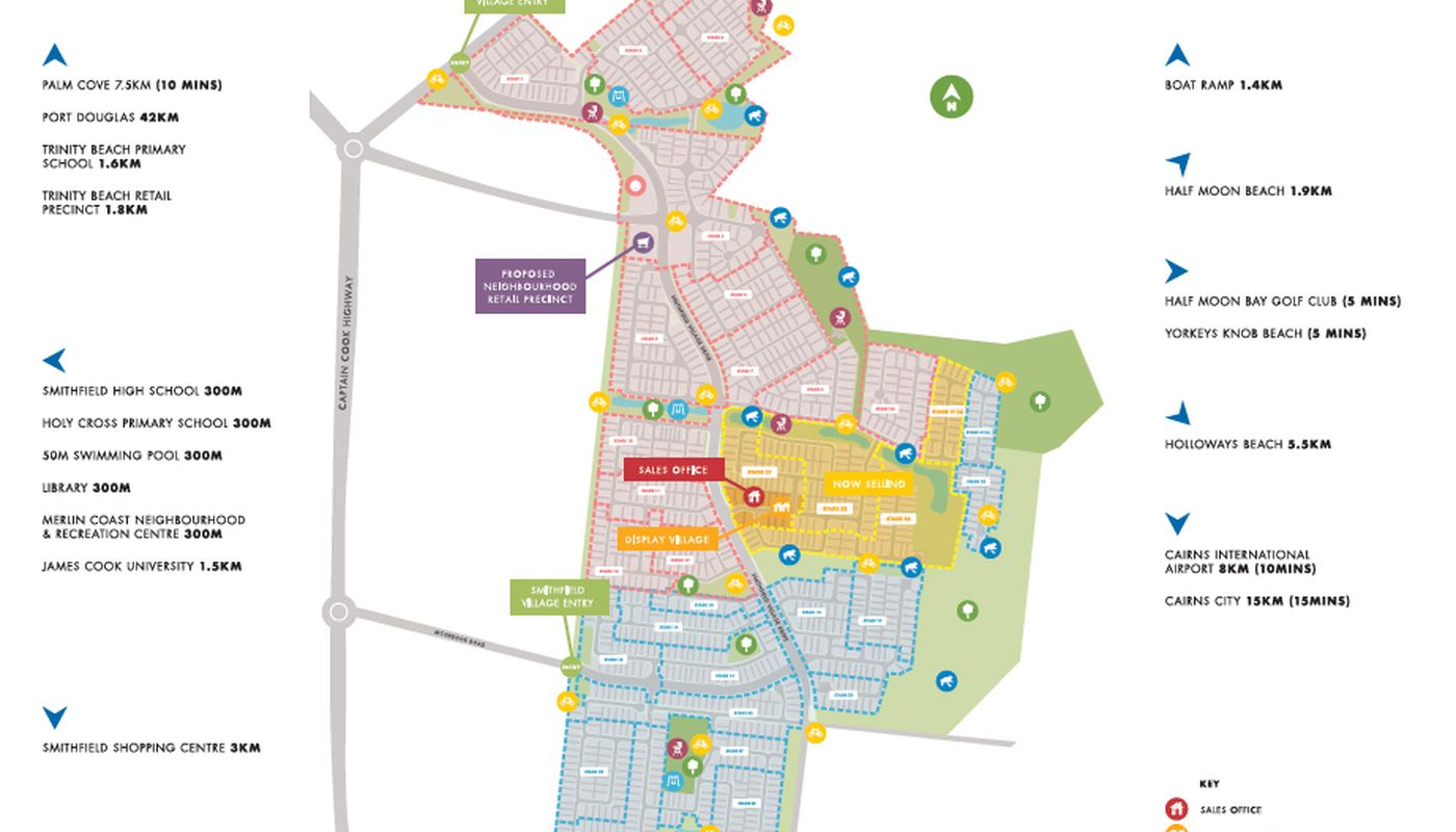 Smithfield Village, Smithfield internal amenities map.