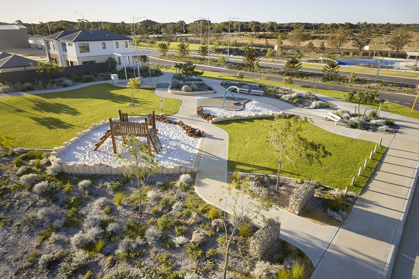 Ocean Hill, Lakelands aerial view of the park