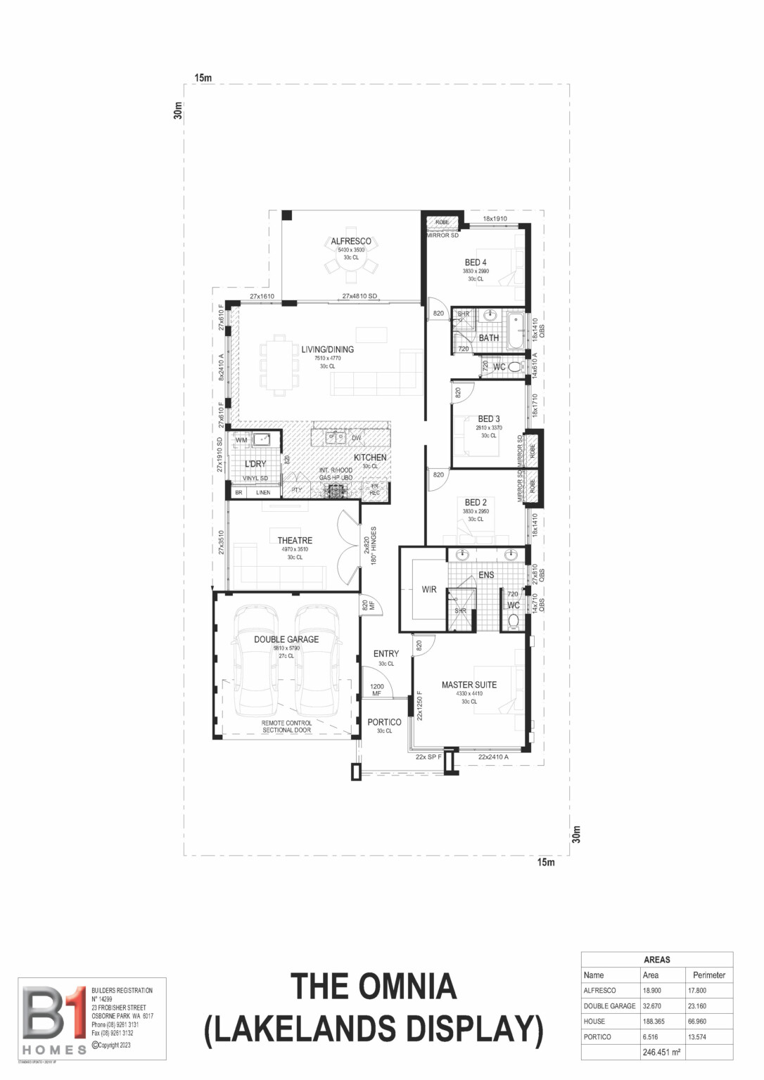 Ocean Hill, Lakelands, B1 Homes display home Omnia floorplans