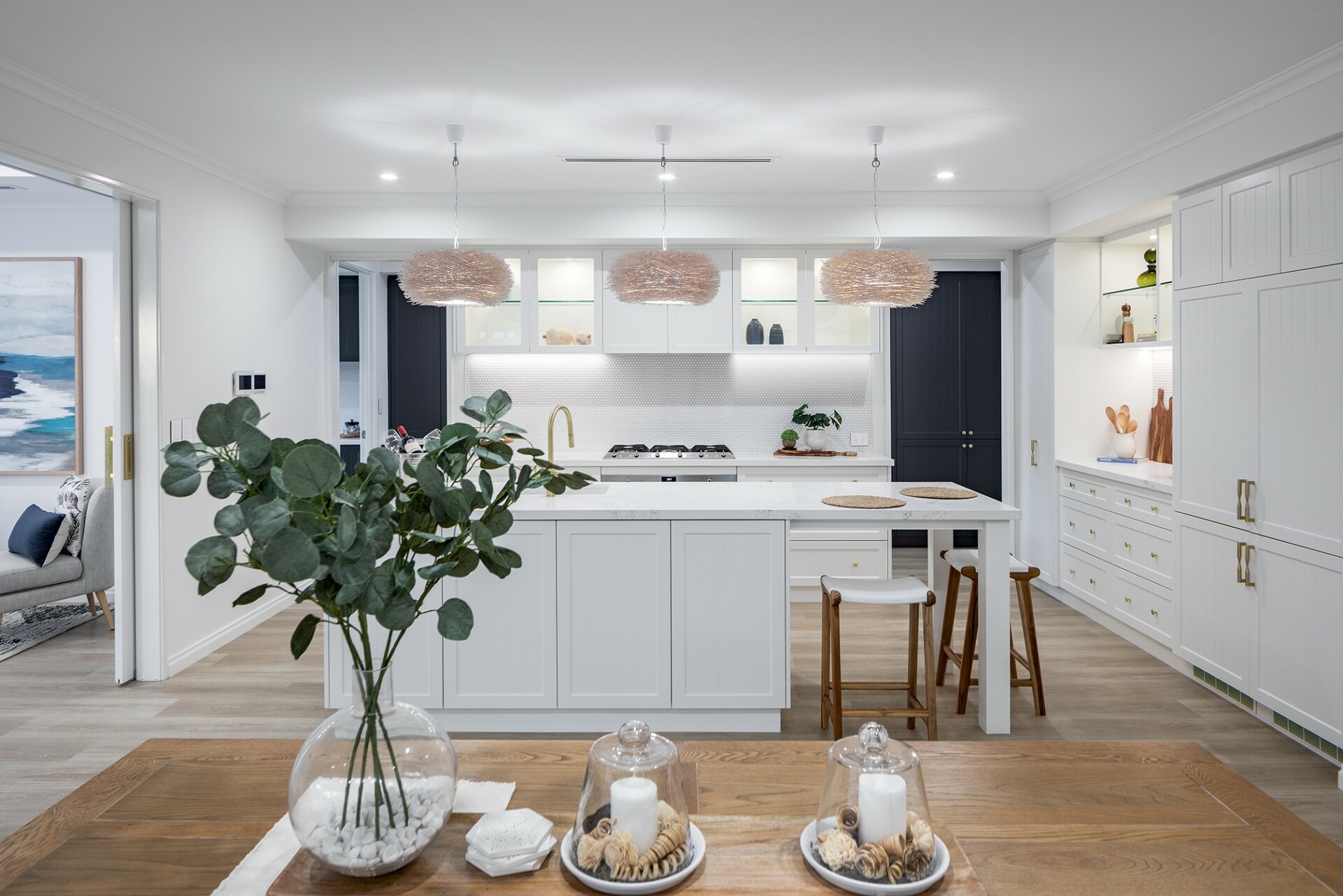 Shelford Beach House kitchen and dining