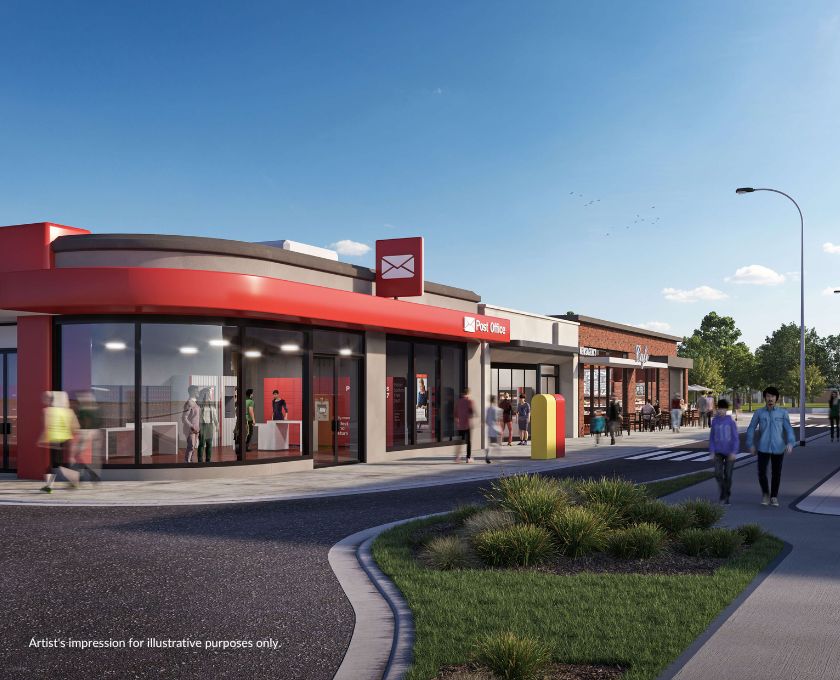 Allara, Eglinton artist impression commercial café and post office.