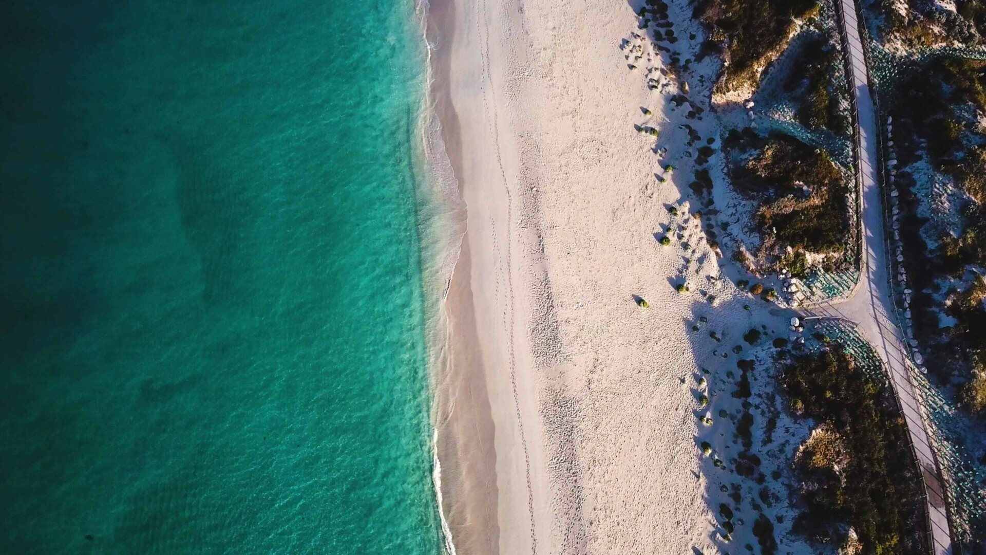 Eden Beach, Jindalee, aerial view of the coastline