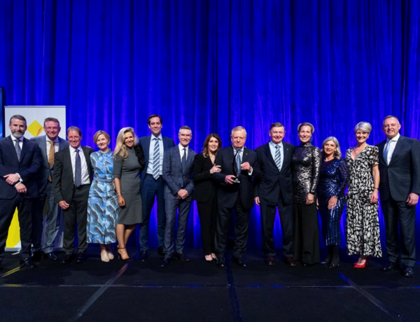 Chief Executive Nigel Satterley AM inducted into the Property Council of Australia Hall of Fame accepting his award with fellow members