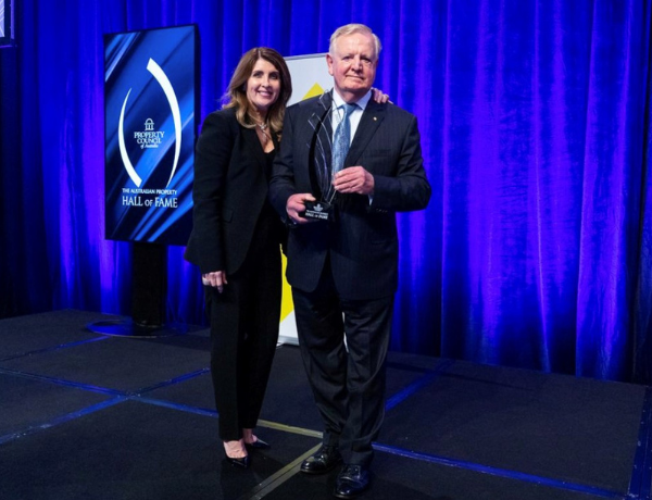 Chief Executive Nigel Satterley AM inducted into the Property Council of Australia Hall of Fame with his wife