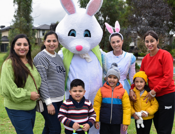 Arcadia Easter Fun Day at Harmony Place Park with the easter bunny