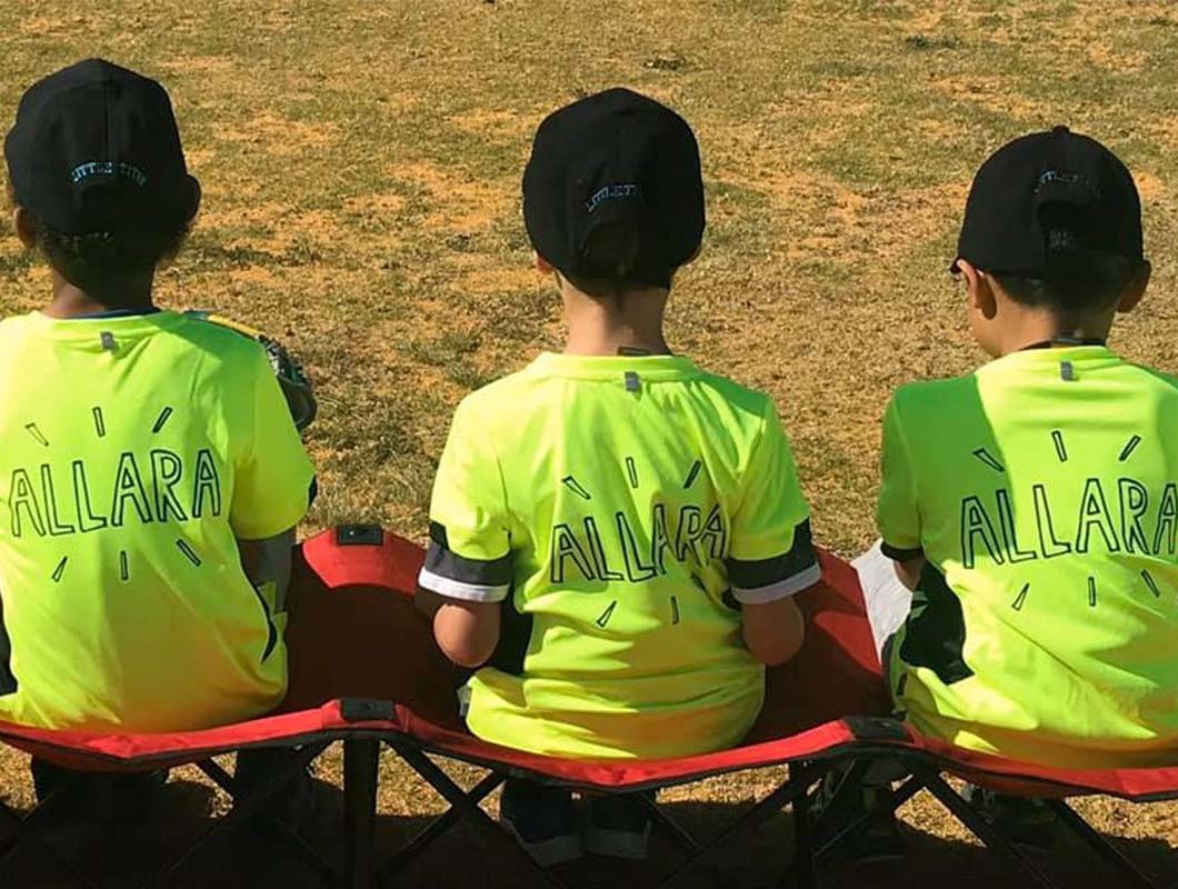 Allara, Eglinton community development children's jerseys.