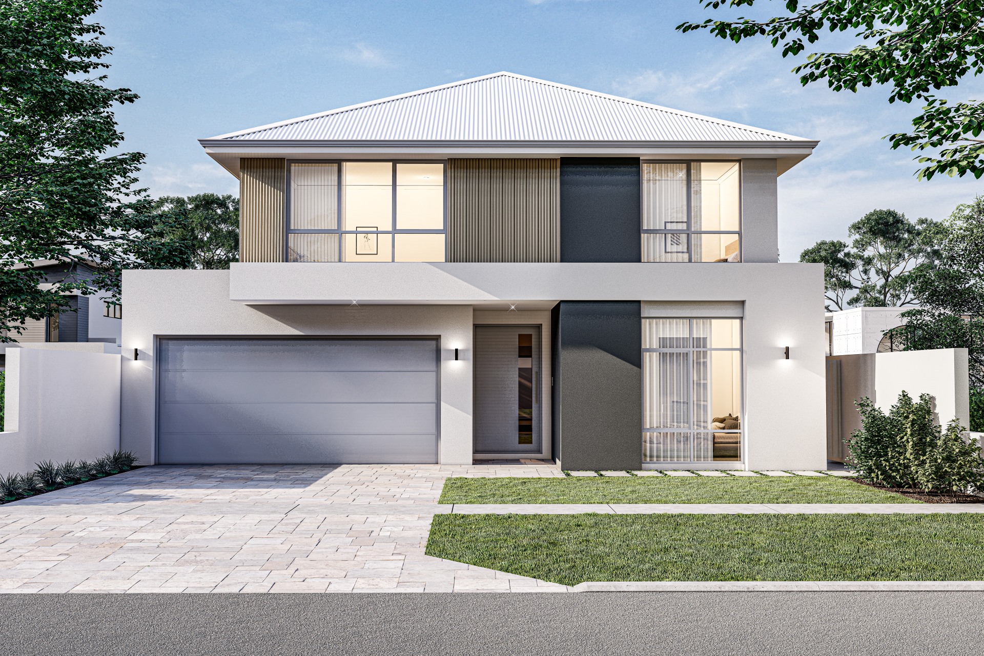 Two storey front elevation
