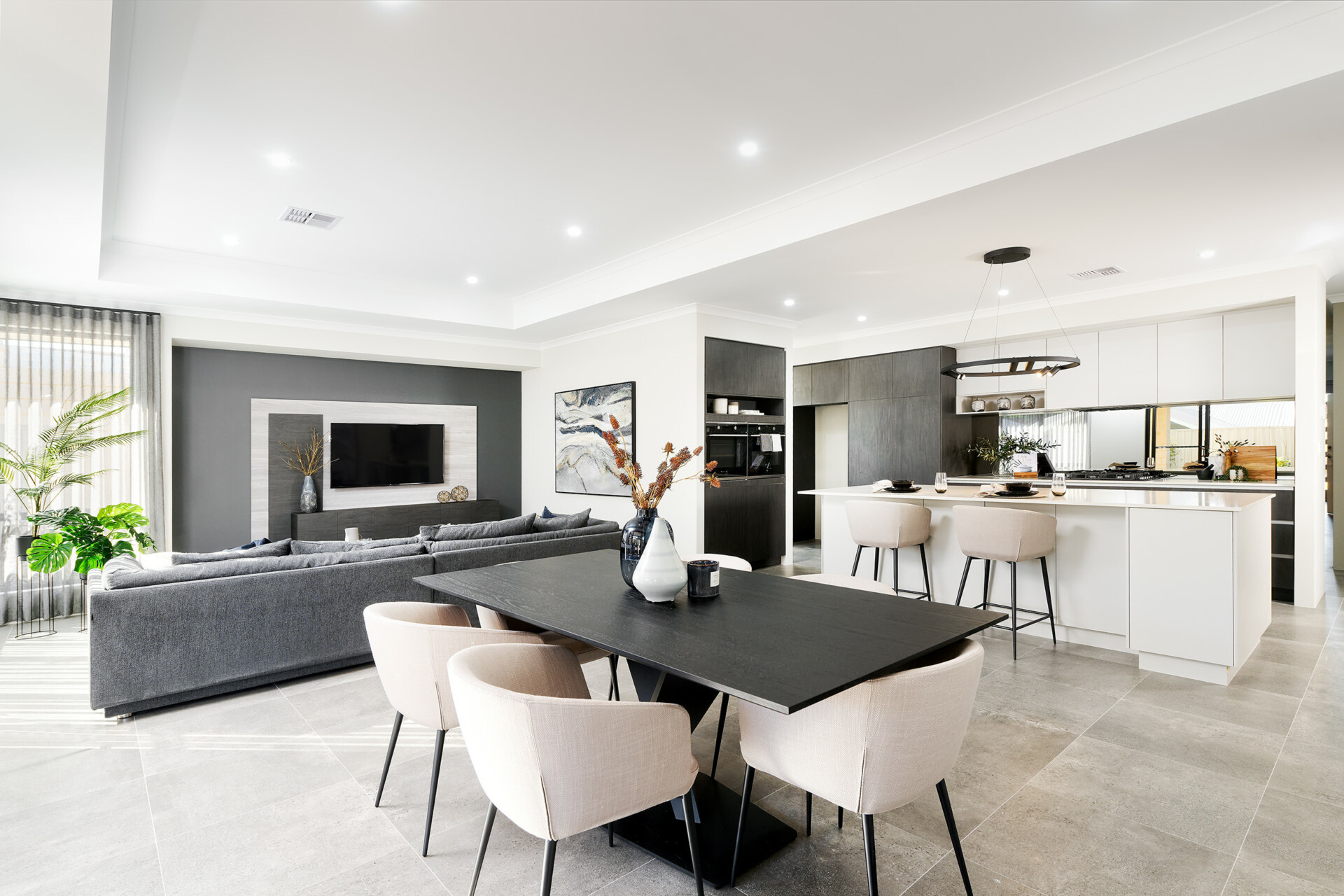 Content Living Shenton open plan kitchen, living and dining