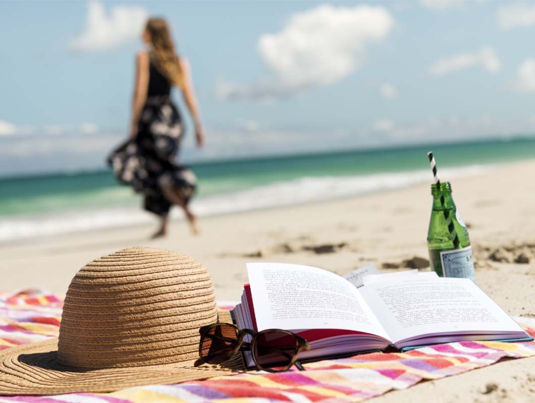 Careers employee mental health, woman at the beach