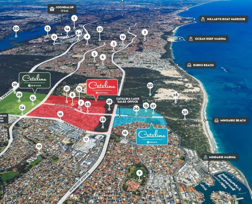 Catalina Aerial Amenities Map