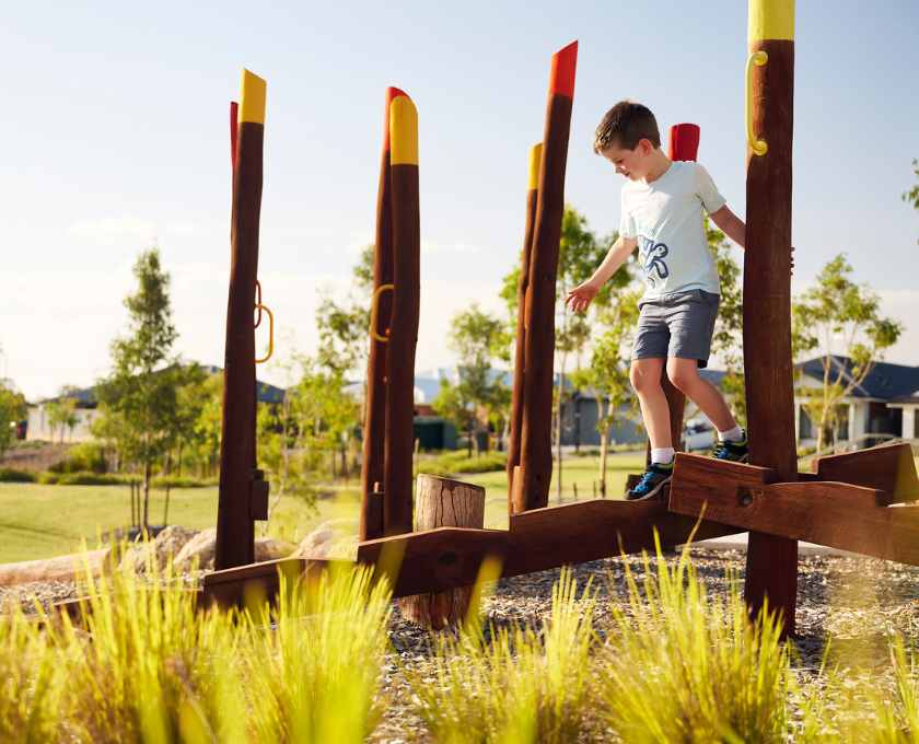 Young child on the playground at Clementine in Upper Swan