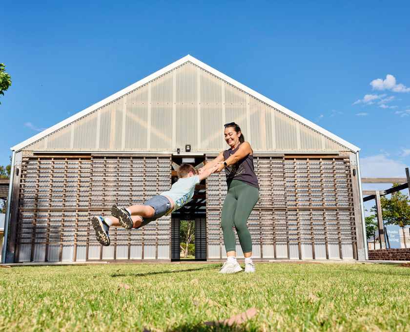Young mother and son in Clementine, Upper Swan