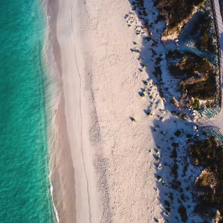 Eden Beach aerial of coastline