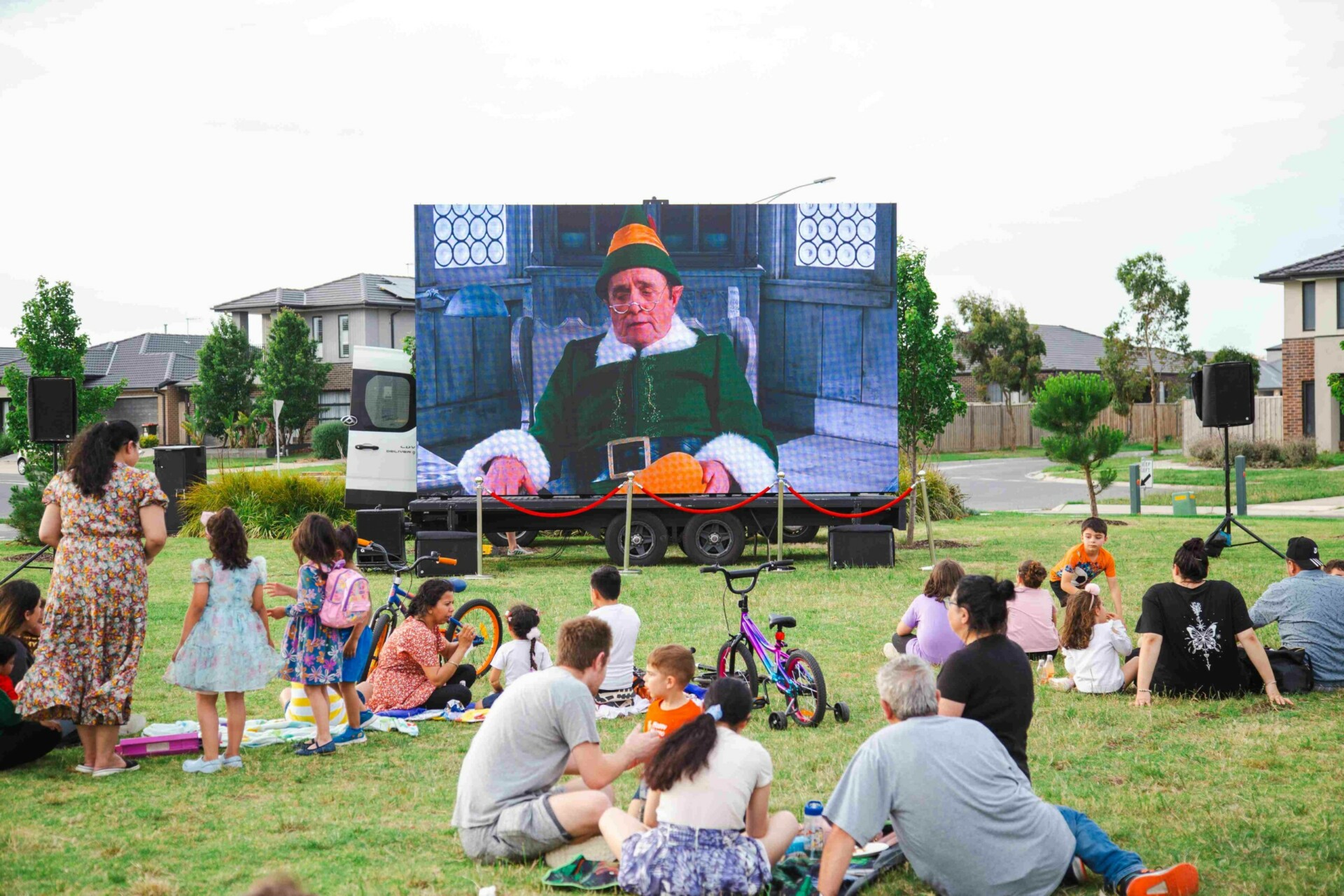 Arcadia Christmas movie night - Elf playing