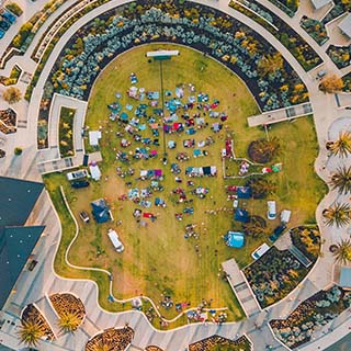 Eden Beach, Jindalee birds eye view of event