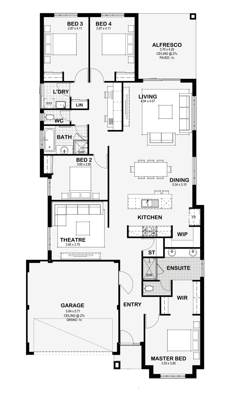 Dream Start Homes The Miami floorplan